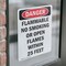 Signmission Flammable No Smoking Or Open Flames Danger Sign, Vinyl Decal, 5in W x 7in L, 2PK OS-2PACK-DS-D-57-V-2366 - alternate 2